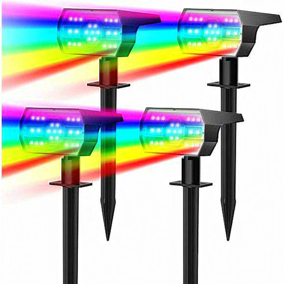Home 23‎ LED 7 Lighting Modes Solar Powered Halloween Garden Yard Spot Lights